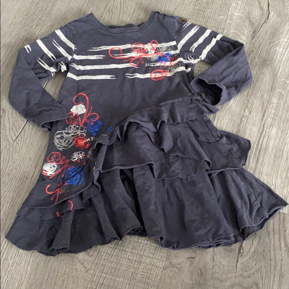 Vintage Girls Deux par Deux dress with tights - Picture 1 of 5